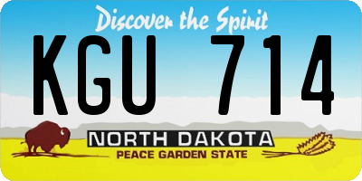 ND license plate KGU714