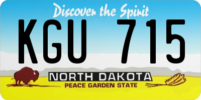 ND license plate KGU715