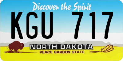 ND license plate KGU717