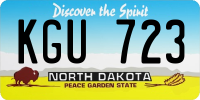 ND license plate KGU723