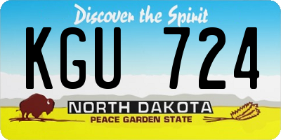 ND license plate KGU724
