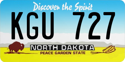 ND license plate KGU727