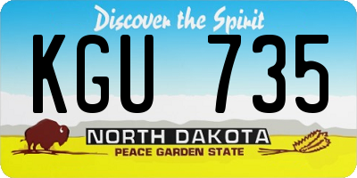 ND license plate KGU735