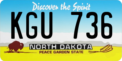ND license plate KGU736