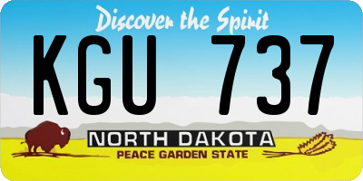 ND license plate KGU737