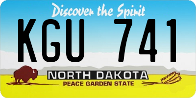 ND license plate KGU741