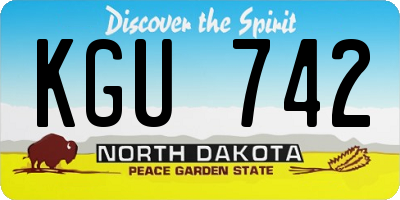 ND license plate KGU742