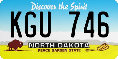 ND license plate KGU746