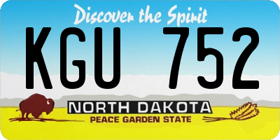 ND license plate KGU752