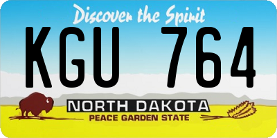 ND license plate KGU764