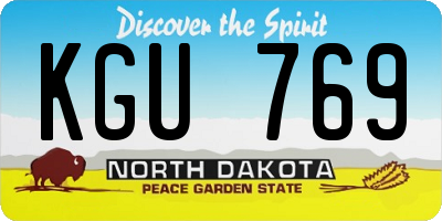 ND license plate KGU769