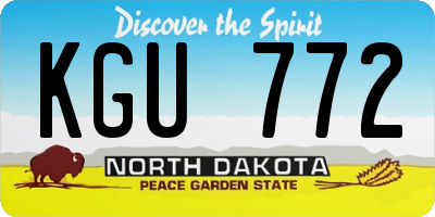 ND license plate KGU772