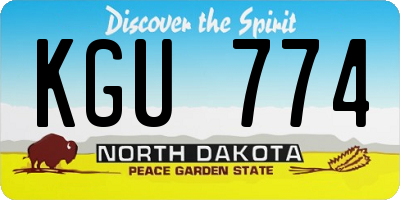 ND license plate KGU774