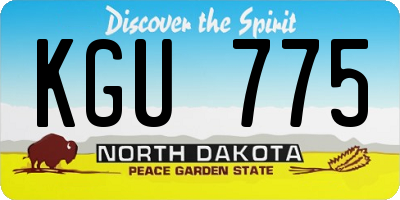 ND license plate KGU775