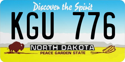 ND license plate KGU776