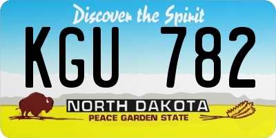 ND license plate KGU782