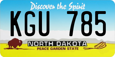 ND license plate KGU785