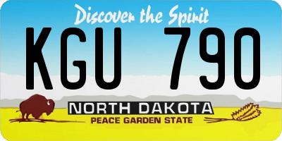 ND license plate KGU790