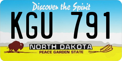 ND license plate KGU791