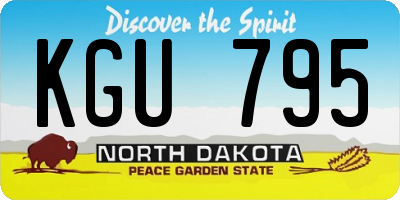 ND license plate KGU795