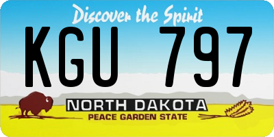ND license plate KGU797