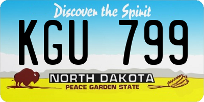 ND license plate KGU799