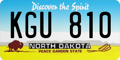ND license plate KGU810