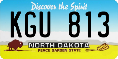 ND license plate KGU813