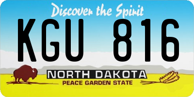 ND license plate KGU816