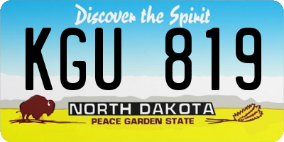 ND license plate KGU819