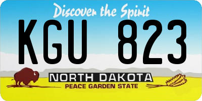 ND license plate KGU823