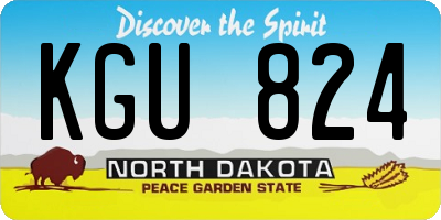 ND license plate KGU824