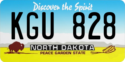 ND license plate KGU828