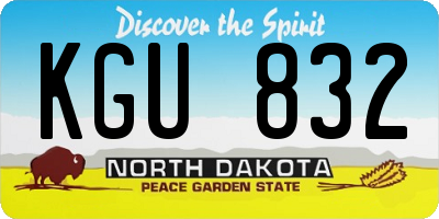 ND license plate KGU832