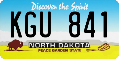 ND license plate KGU841