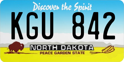 ND license plate KGU842