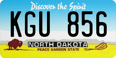 ND license plate KGU856