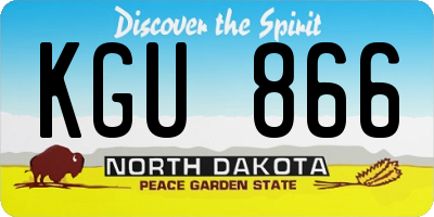 ND license plate KGU866