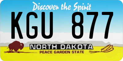 ND license plate KGU877