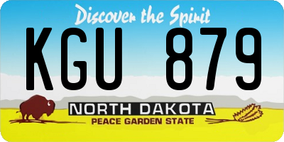 ND license plate KGU879