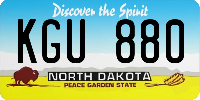 ND license plate KGU880