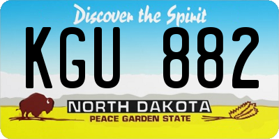 ND license plate KGU882