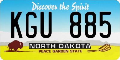 ND license plate KGU885