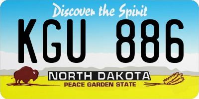 ND license plate KGU886