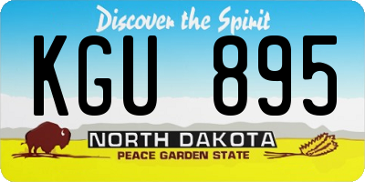 ND license plate KGU895