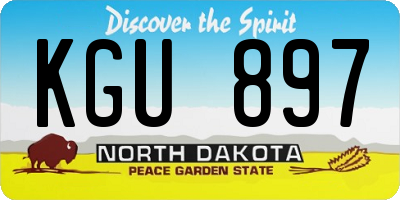 ND license plate KGU897