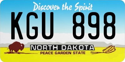ND license plate KGU898