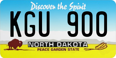 ND license plate KGU900