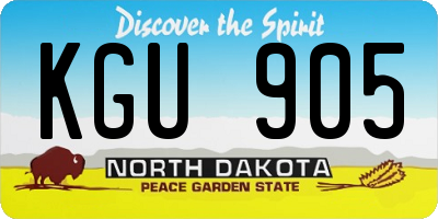 ND license plate KGU905