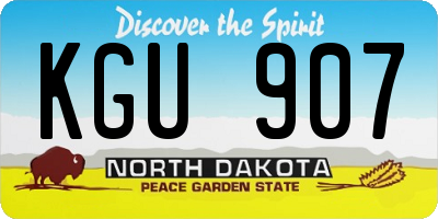 ND license plate KGU907